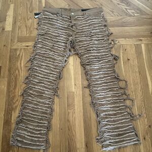 Rockstar Original Size 44 X 32 Beige Flare Jean New With Tags